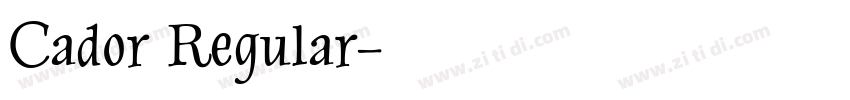 Cador Regular字体转换